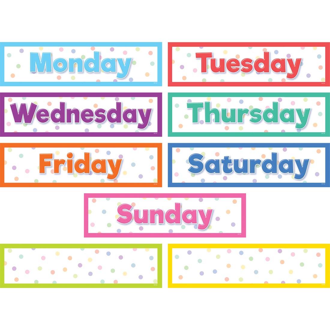 Magnetic Days of the Week from the Colorful collection by Teacher Created Resources