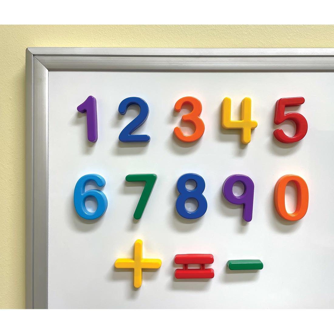 Magnetic Numbers And Symbols By Teacher Created Resources on the corner of a whiteboard