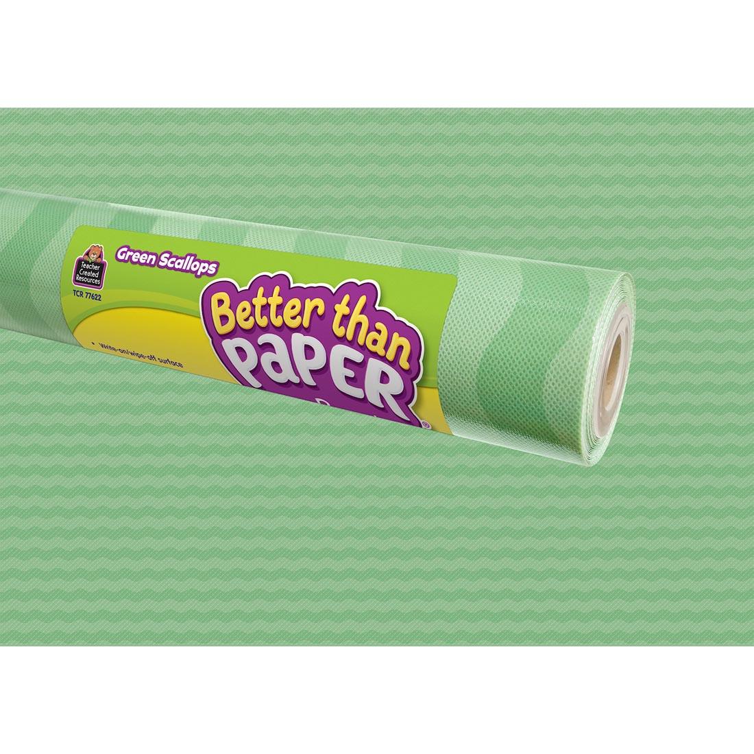 Green Scallops Better Than Paper Bulletin Board Roll from the Color Crush collection by Teacher Created Resources