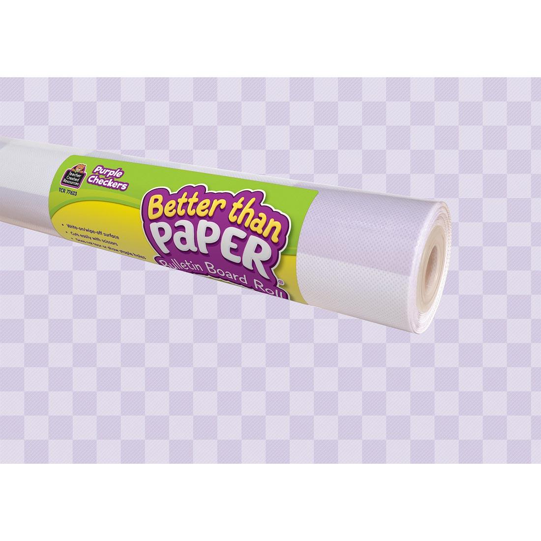 Purple Checkers Better Than Paper Bulletin Board Roll from the Cool For School collection by Teacher Created Resources