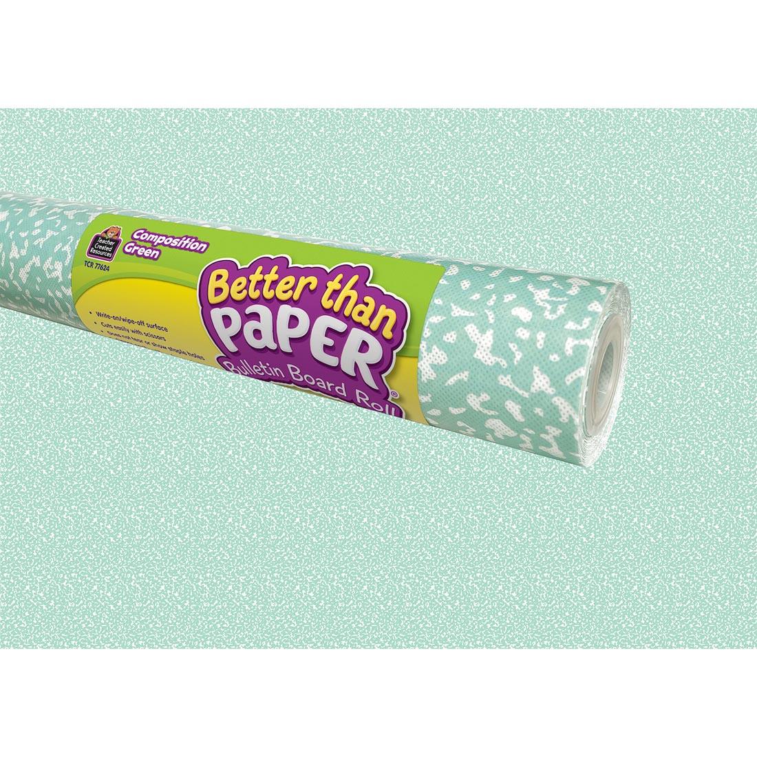 Composition Green Better Than Paper Bulletin Board Roll from the Cool For School collection by Teacher Created Resources