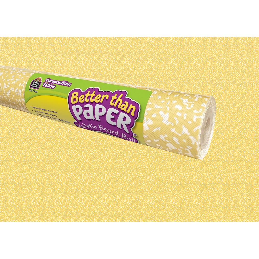 Composition Yellow Better Than Paper Bulletin Board Roll from the Cool For School collection by Teacher Created Resources