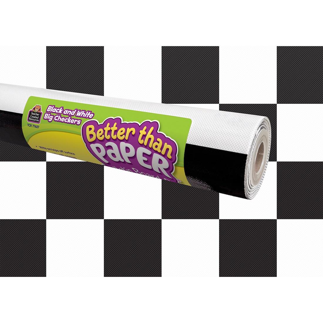 Black And White Big Checkers Better Than Paper Bulletin Board Roll from the Cool For School collection by Teacher Created Resources