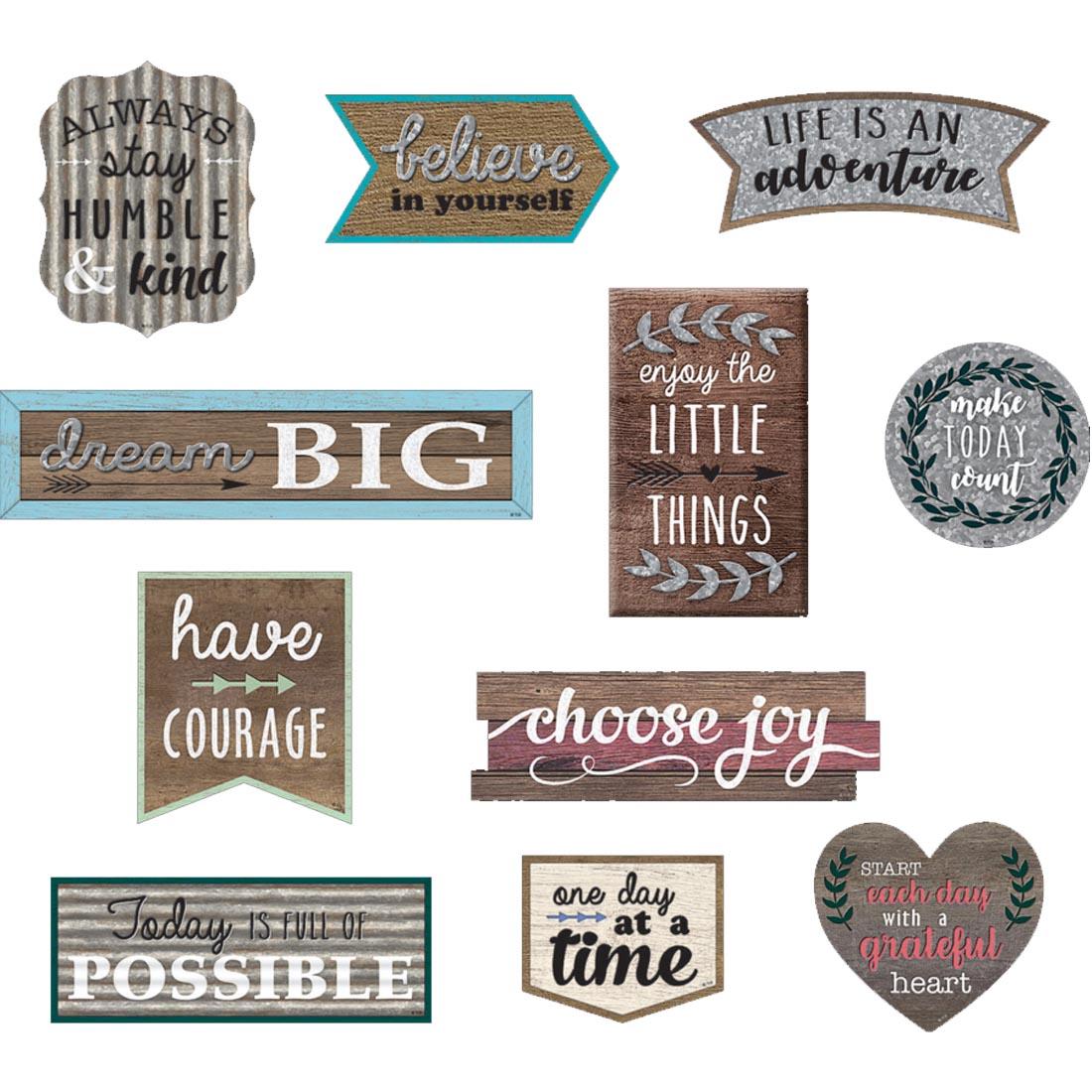 Clingy Thingies Positive Sayings Accents from the Home Sweet Classroom collection by Teacher Created Resources