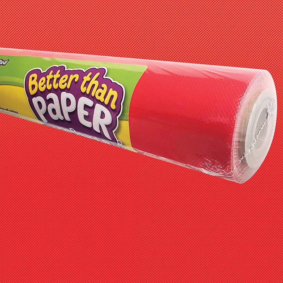Red Better Than Paper Bulletin Board Roll with it shown in use in the background