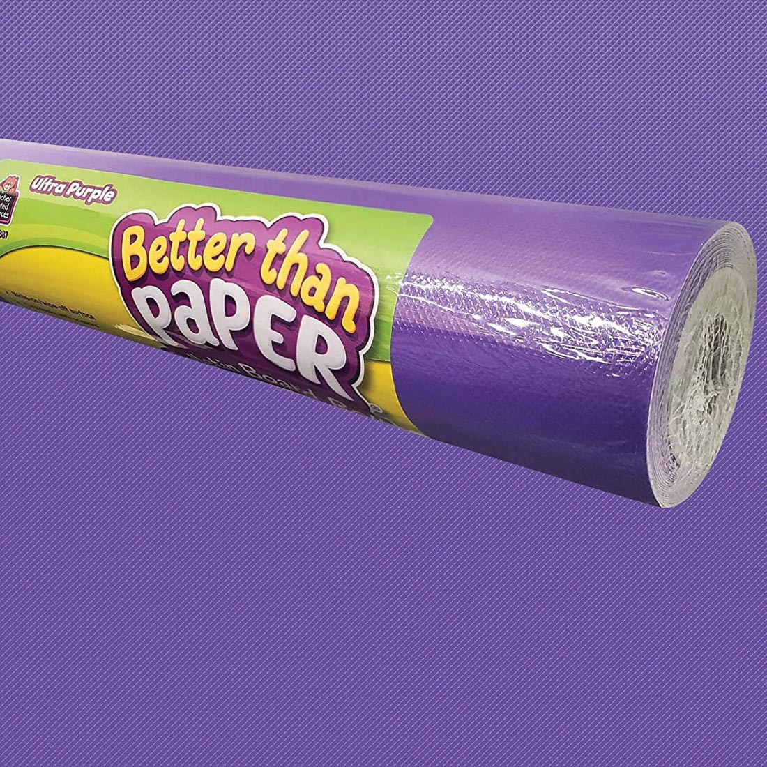 Ultra Purple Better Than Paper Bulletin Board Roll with it shown in use in the background