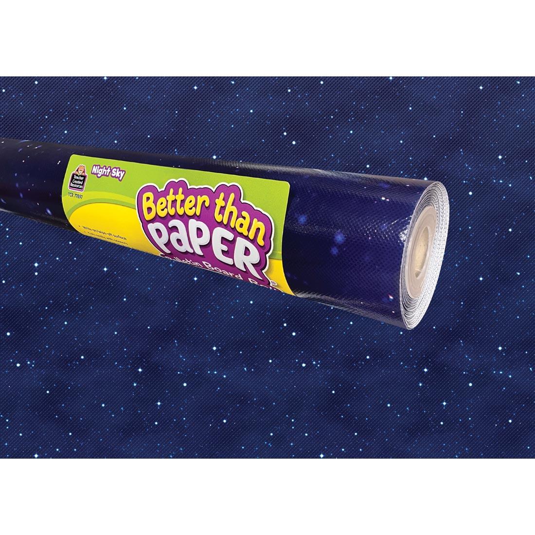 Night Sky Better Than Paper Bulletin Board Roll with it unrolled in the background