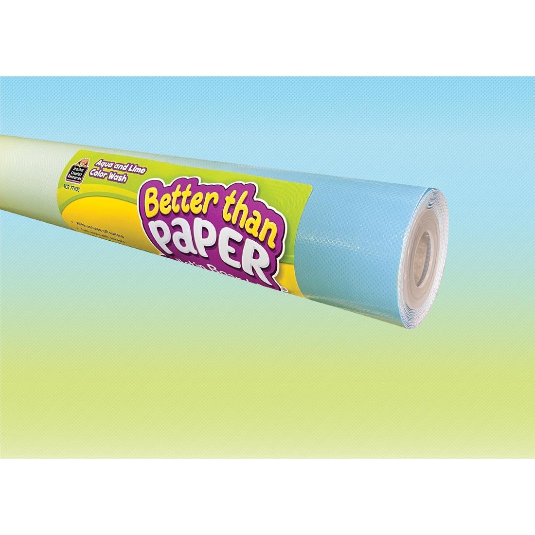 Aqua And Lime Color Wash Better Than Paper Bulletin Board Roll from the Brights 4Ever collection by Teacher Created Resources