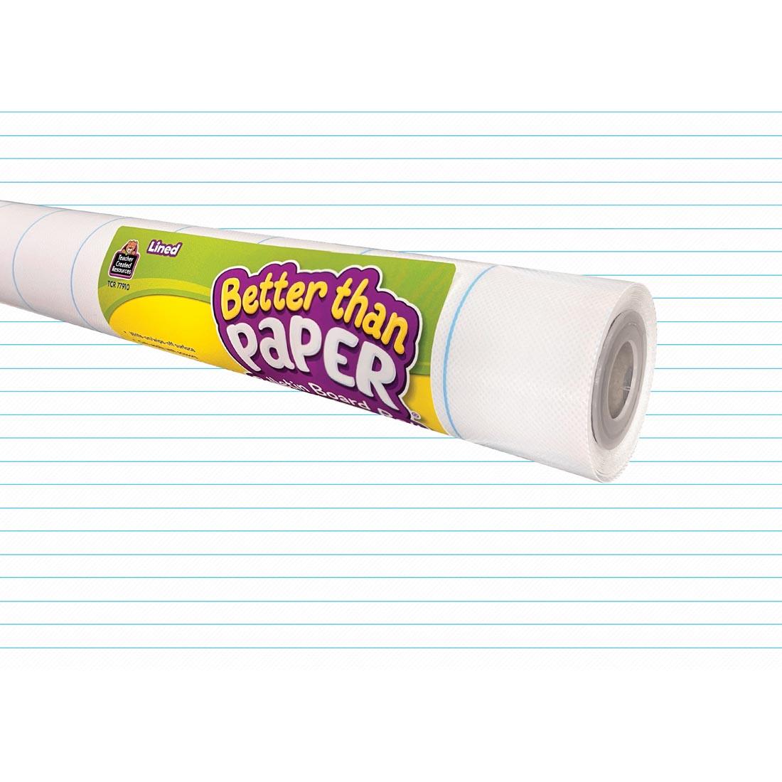 Lined Better Than Paper Bulletin Board Roll with it unrolled in the background