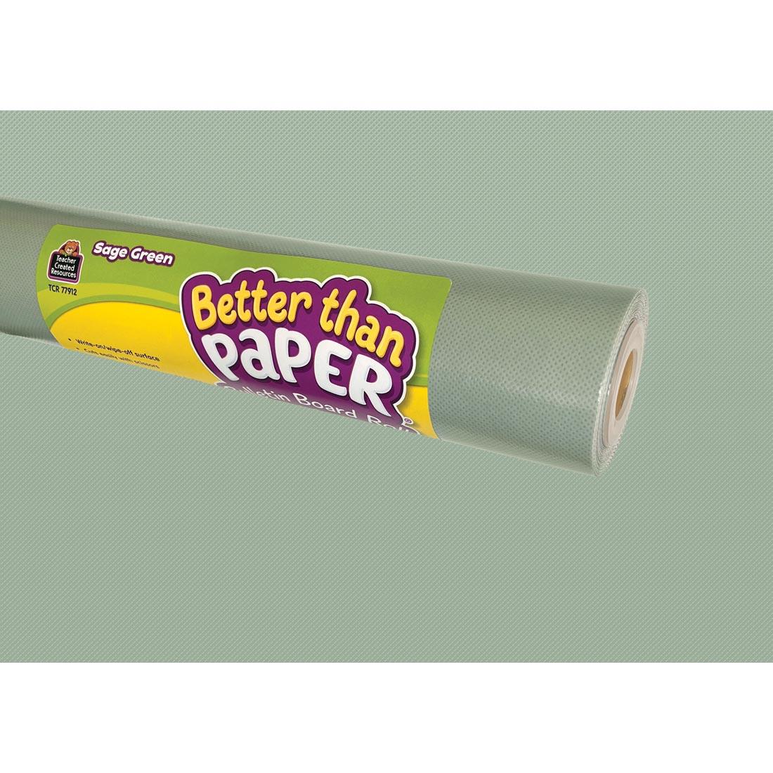Sage Green Better Than Paper Bulletin Board Roll from the Classroom Cottage collection by Teacher Created Resources