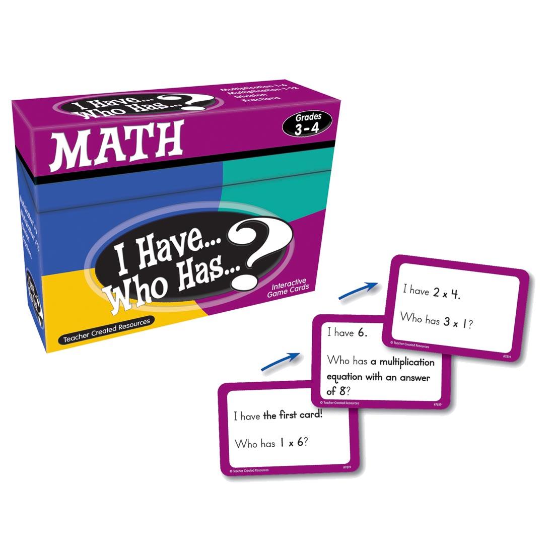 I Have, Who Has Math Game Grades 3-4