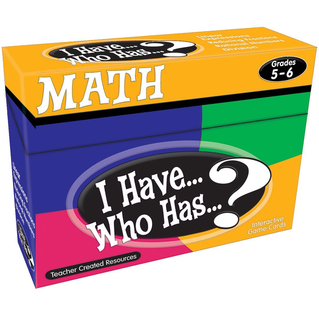 I Have, Who Has Math Game Grades 5-6