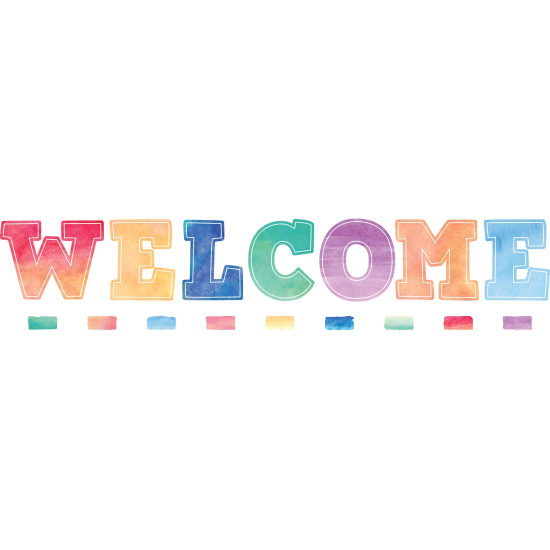 Welcome Bulletin Board Display Set from the Watercolor collection by Teacher Created Resources