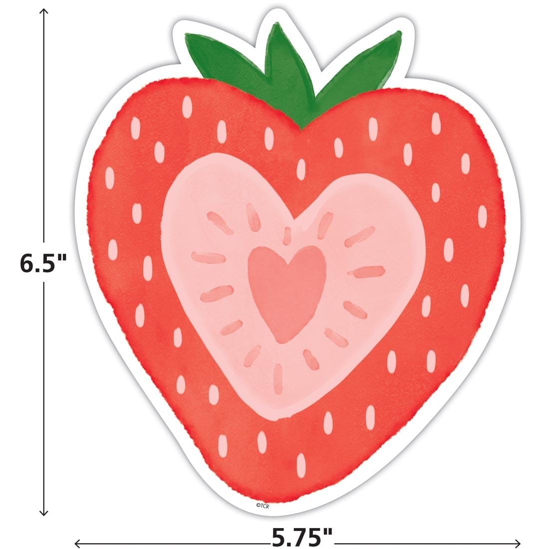 a Strawberry Patch Accent By Teacher Created Resources labeled with measurements 6.5" and 5.75"