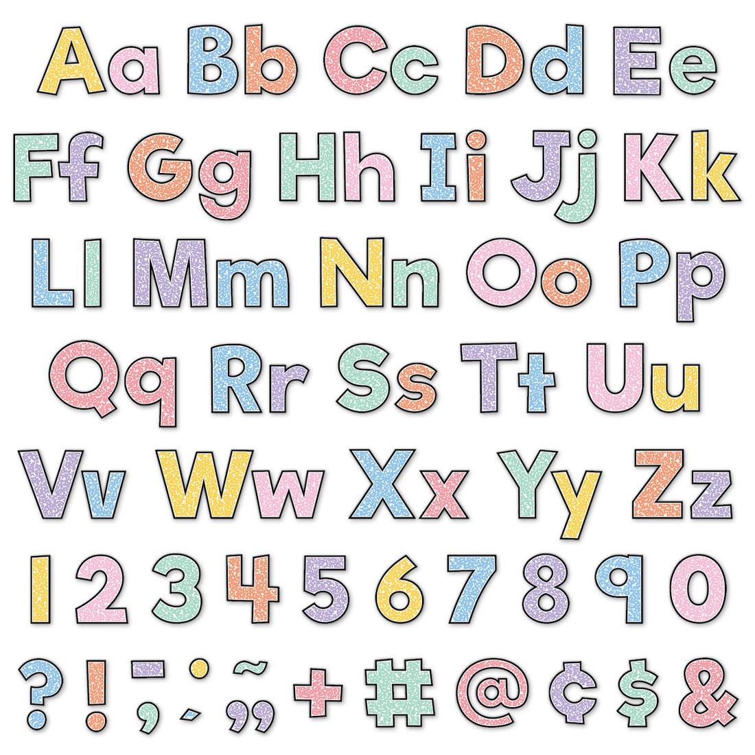 Cool For School Colorful Composition 4" Everyday Letters Combo Pack By Teacher Created Resources