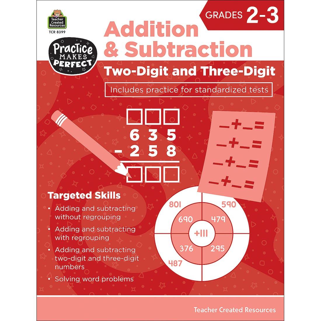 front cover of Practice Makes Perfect: Addition & Subtraction 2-Digit And 3-Digit Grades 2-3