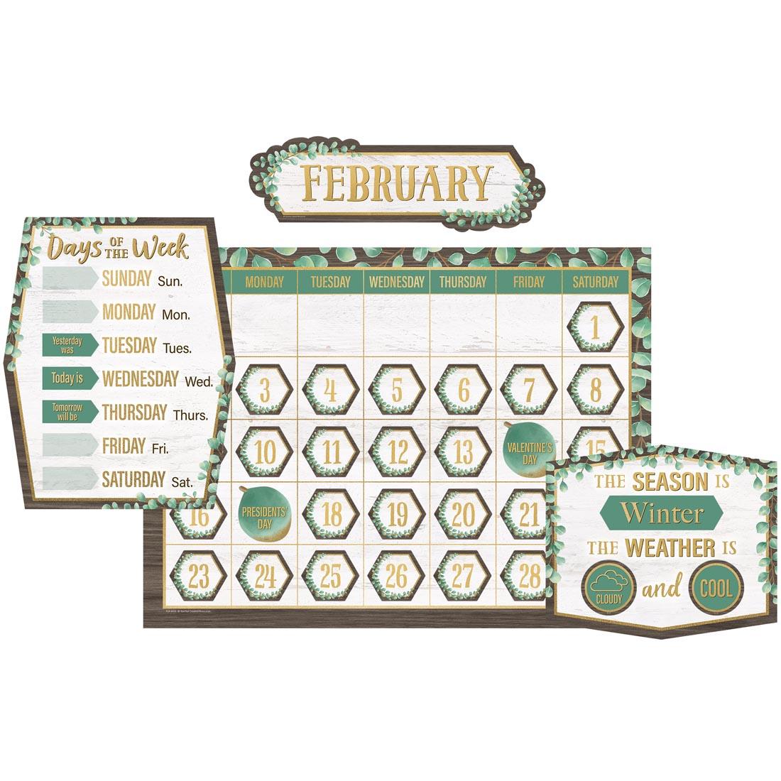 Calendar Bulletin Board Set from the Eucalyptus collection by Teacher Created Resources