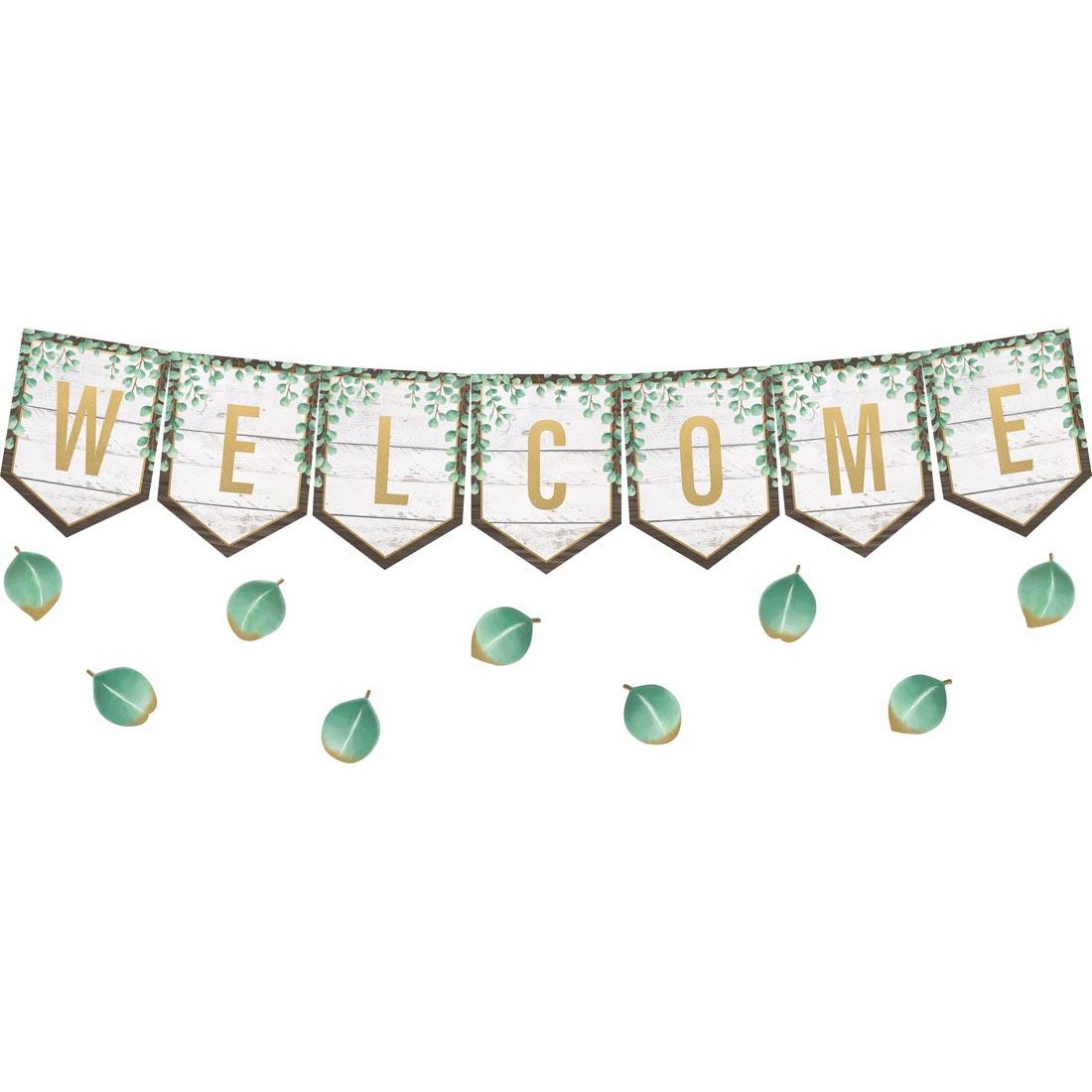 Pennants Welcome Bulletin Board Set from the Eucalyptus collection by Teacher Created Resources