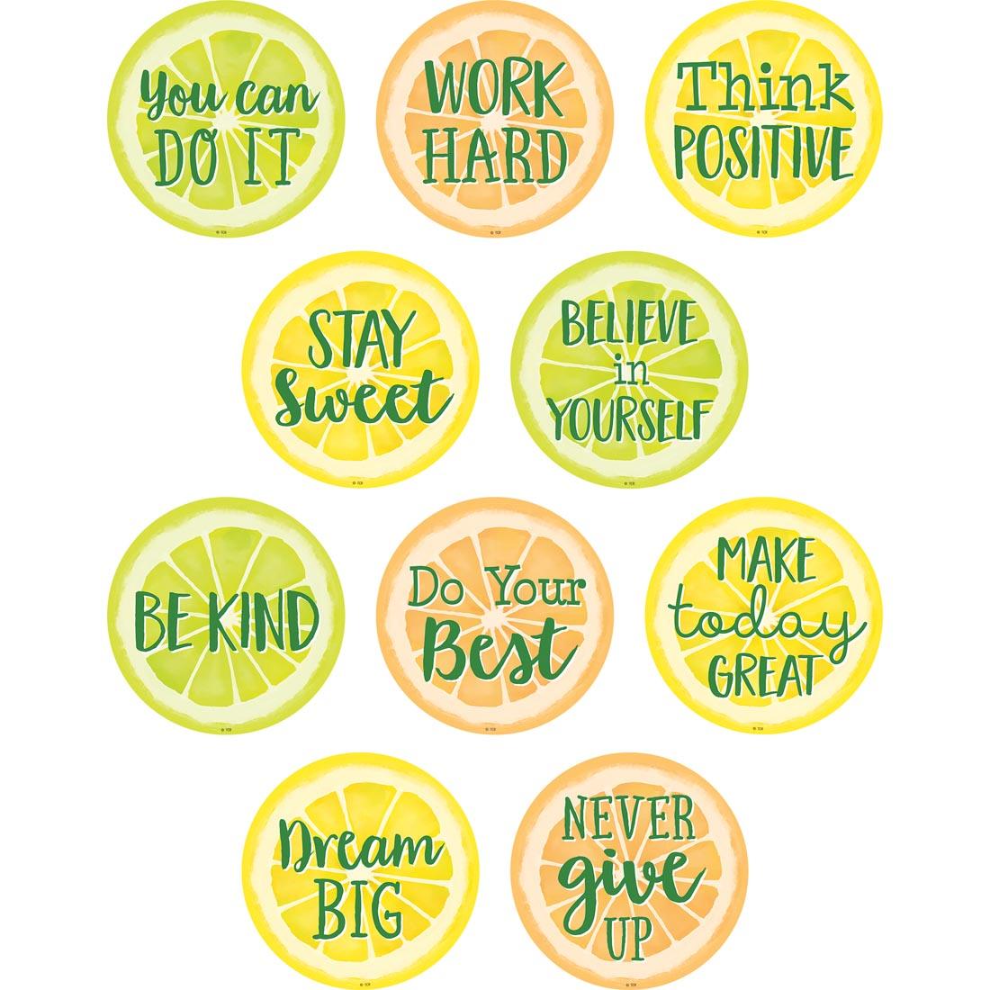 Positive Sayings Accents from the Lemon Zest collection by Teacher Created Resources