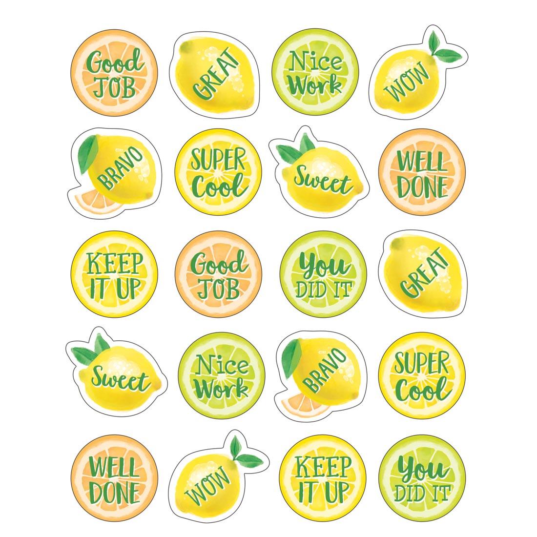 Stickers from the Lemon Zest collection by Teacher Created Resources