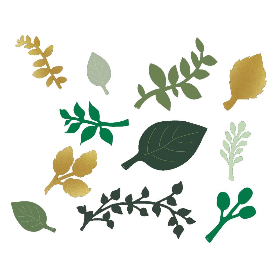 Green and Gold Paper Leaves by Teacher Created Resources