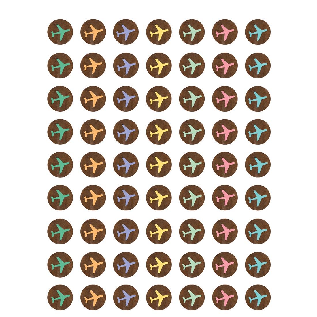 Airplanes Mini Stickers from the Travel the Map collection by Teacher Created Resources
