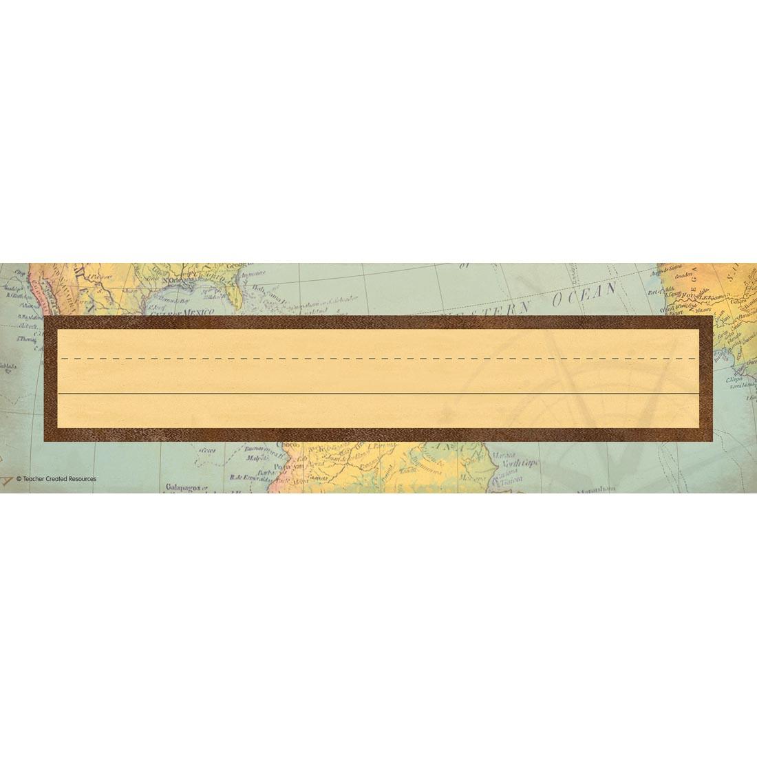 Flat Name Plate from the Travel the Map collection by Teacher Created Resources