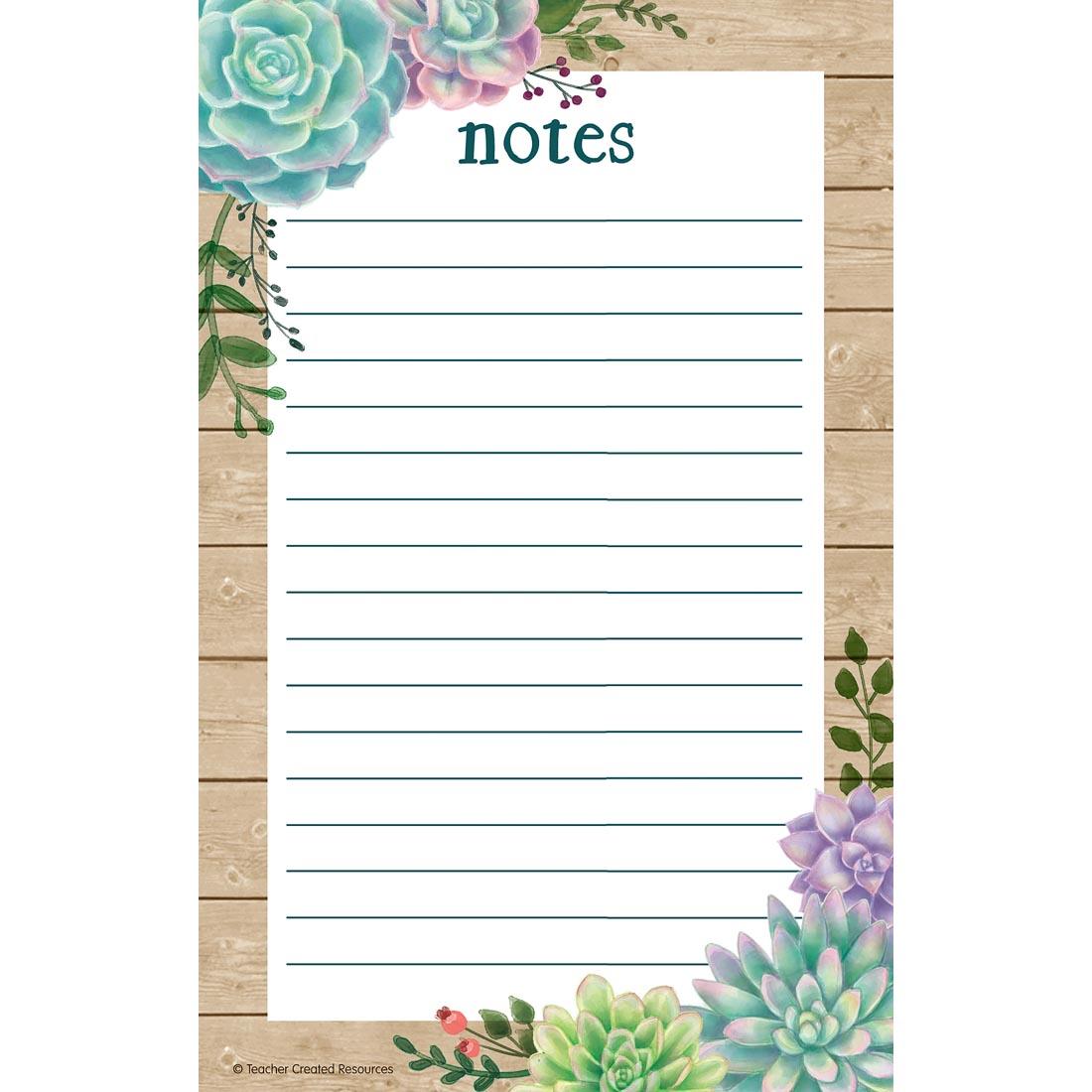 Notepad from the Rustic Bloom collection by Teacher Created Resources