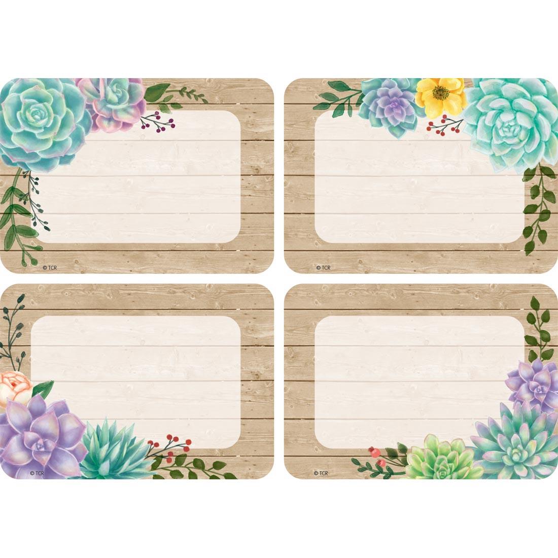 Name Tags / Labels from the Rustic Bloom collection by Teacher Created Resources