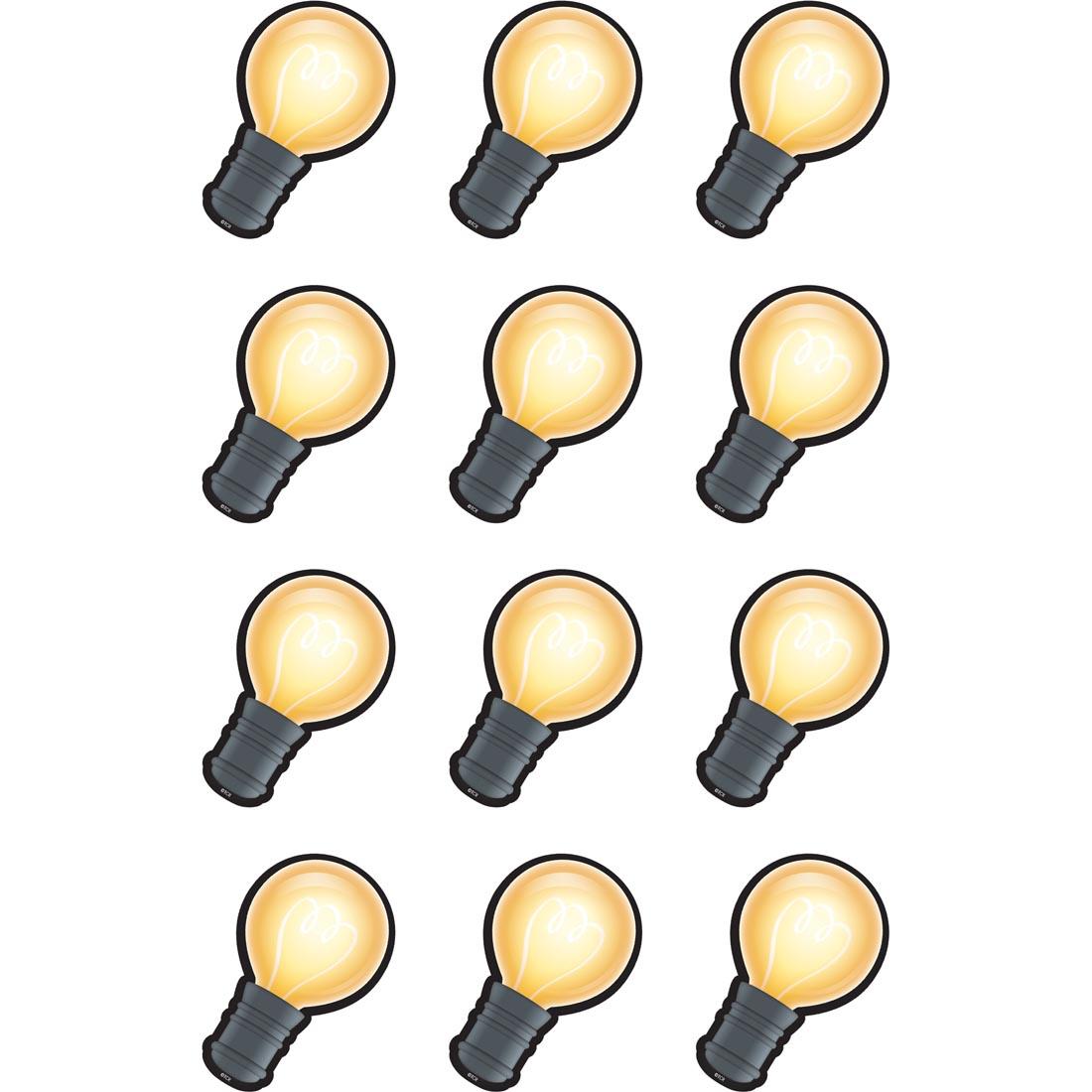 White Light Bulbs Mini Accents by Teacher Created Resources