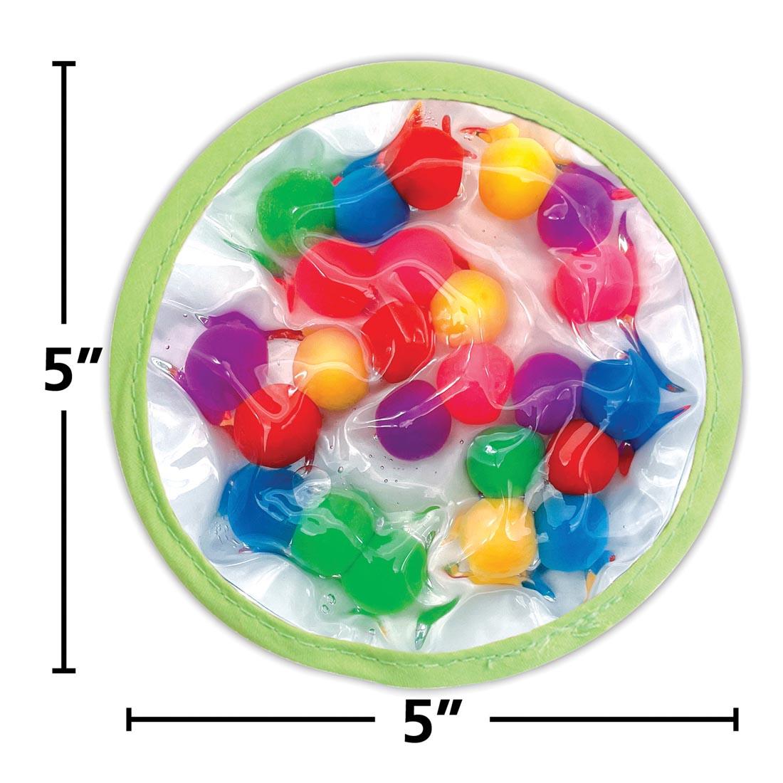 Sensory Disc, showing dimensions of 5x5"