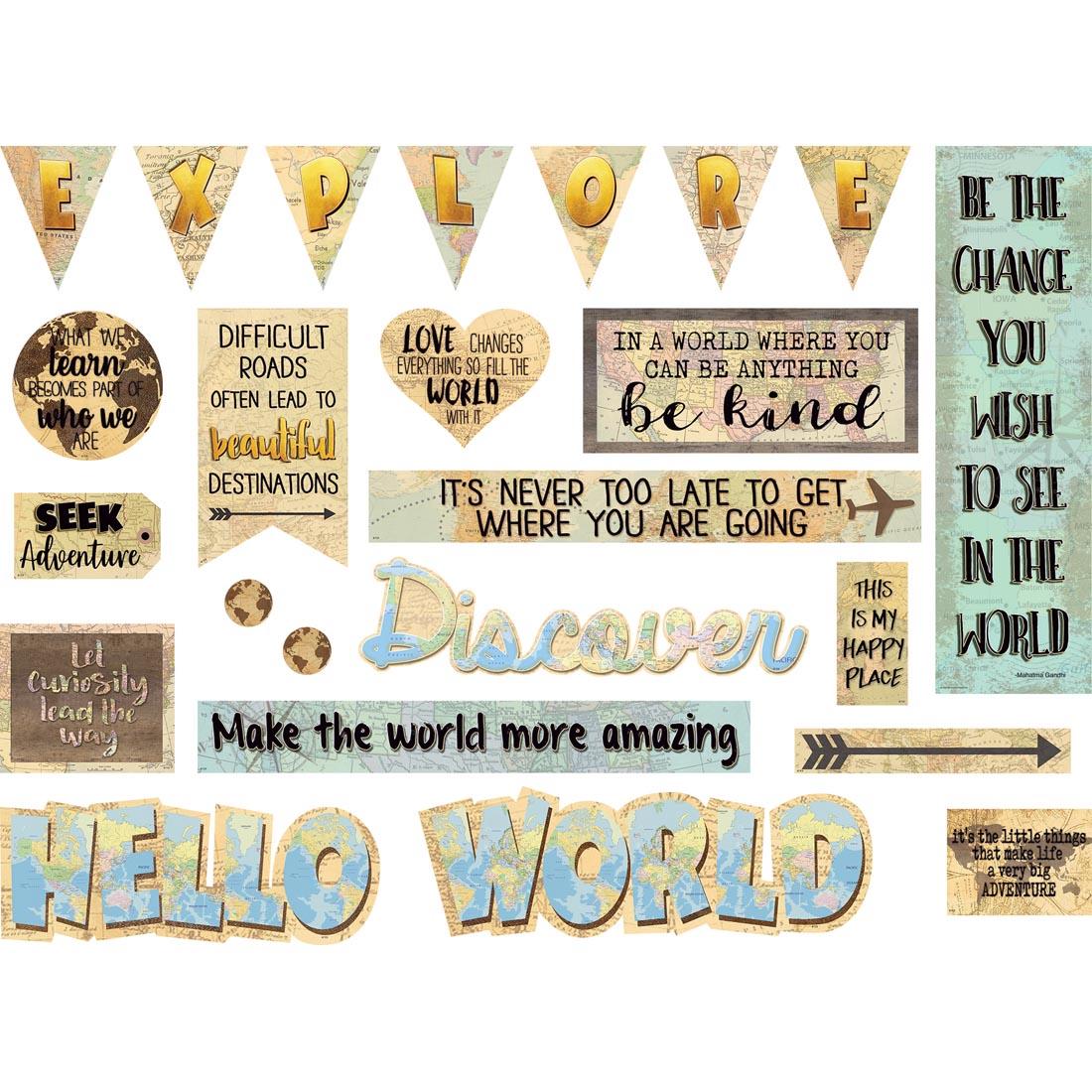 Mini Bulletin Board Set from the Travel the Map collection by Teacher Created Resources
