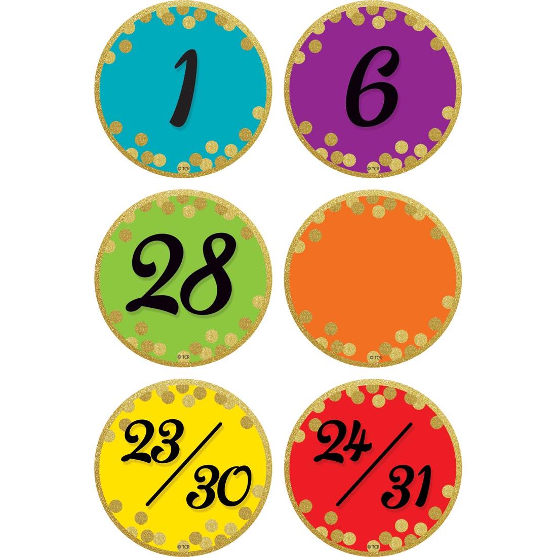 Colorful Calendar Days from the Confetti collection by Teacher Created Resources