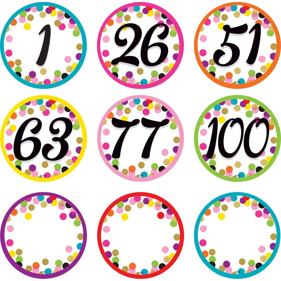 Number Cards from the Confetti collection by Teacher Created Resources