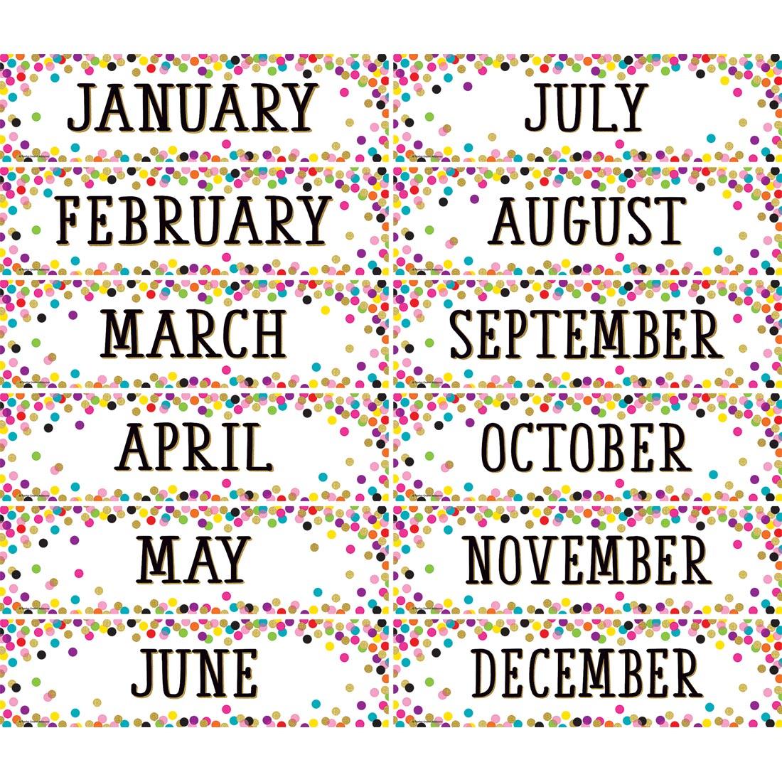 Monthly Headliners from the Confetti collection by Teacher Created Resources