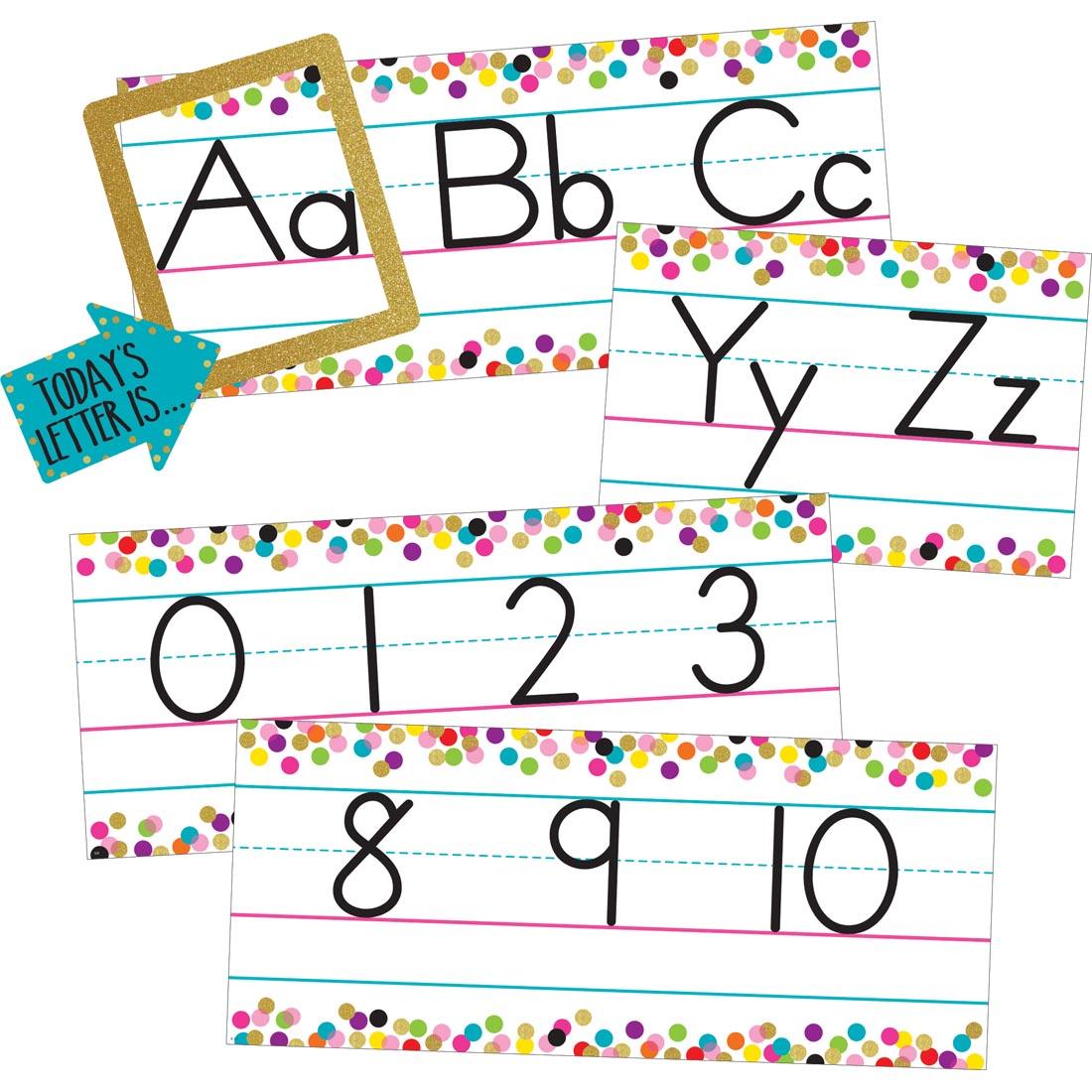 Alphabet Line Bulletin Board Set from the Confetti collection by Teacher Created Resources