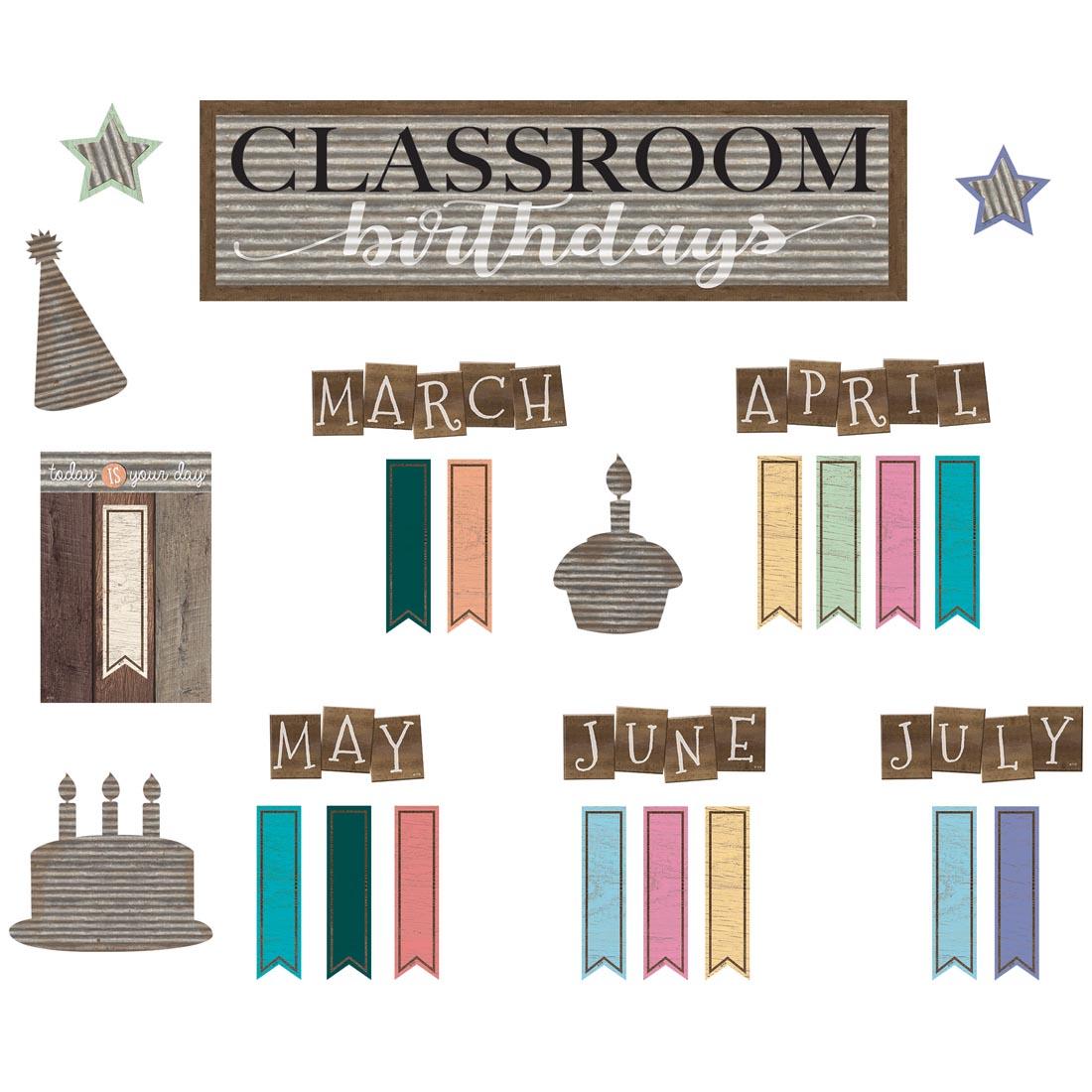 Birthdays Mini Bulletin Board Set from the Home Sweet Classroom collection by Teacher Created Resources