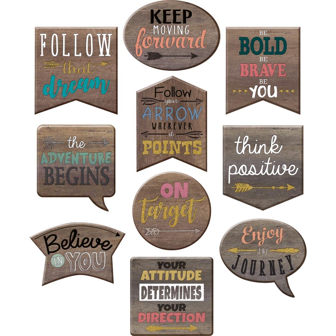 Positive Sayings Accents from the Home Sweet Classroom collection by Teacher Created Resources