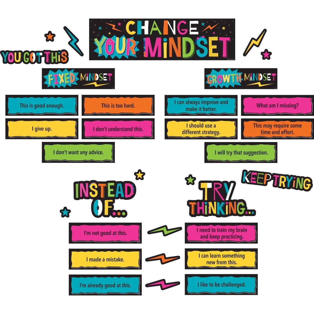 Change Your Mindset Mini Bulletin Board Set by Teacher Created Resources