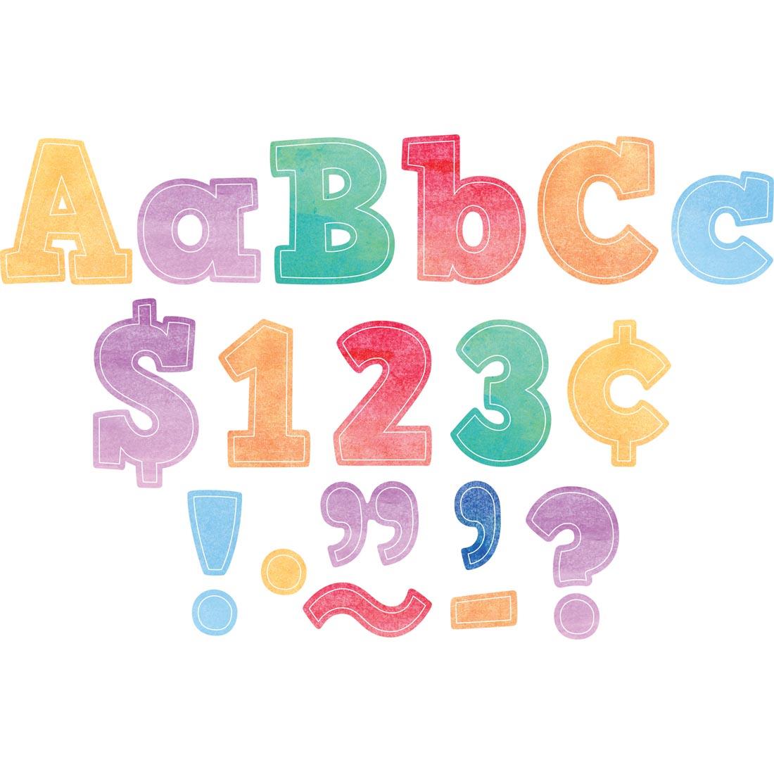 Bold Block 4" Letters Combo Pack from the Watercolor collection by Teacher Created Resources