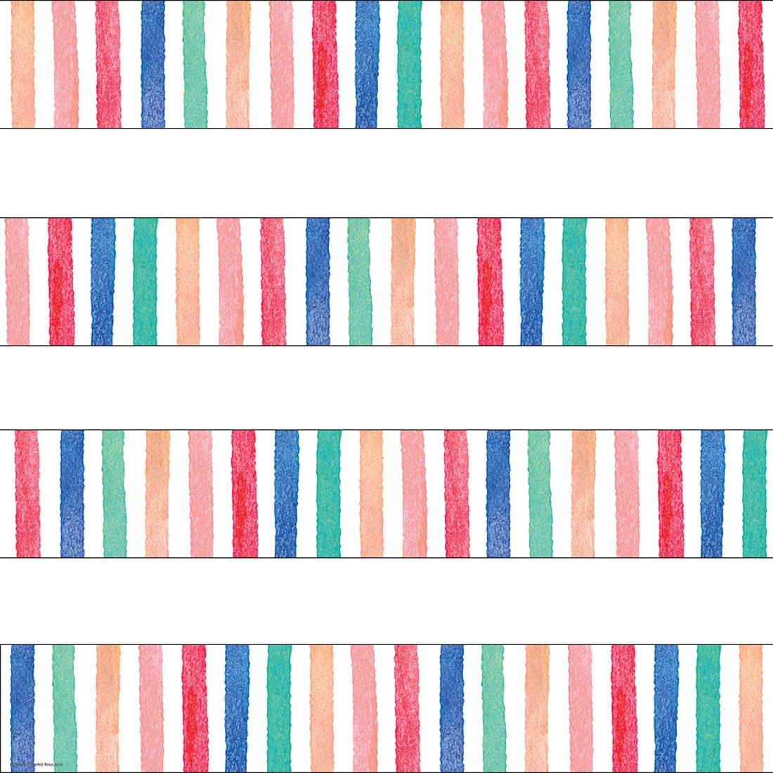 Stripes Straight Border Trim from the Watercolor collection by Teacher Created Resources