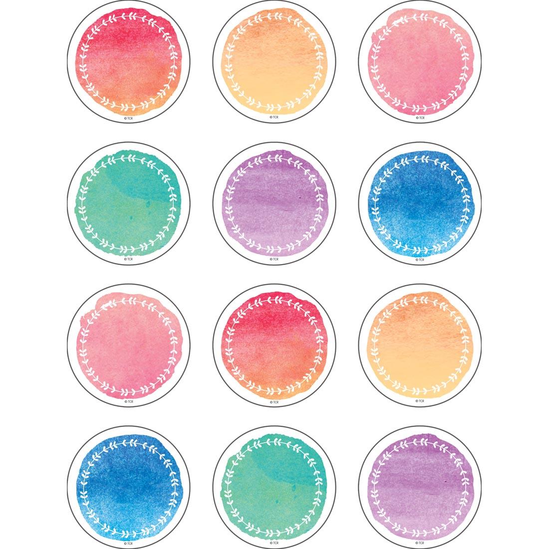 Circle Mini Accents from the Watercolor collection by Teacher Created Resources