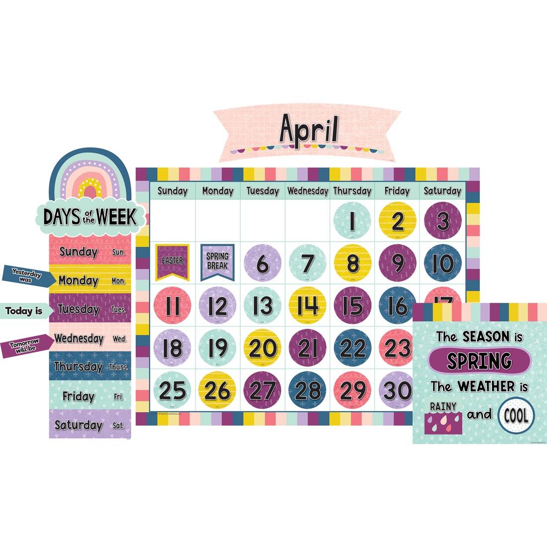 Calendar Bulletin Board Set from the Oh Happy Day collection by Teacher Created Resources