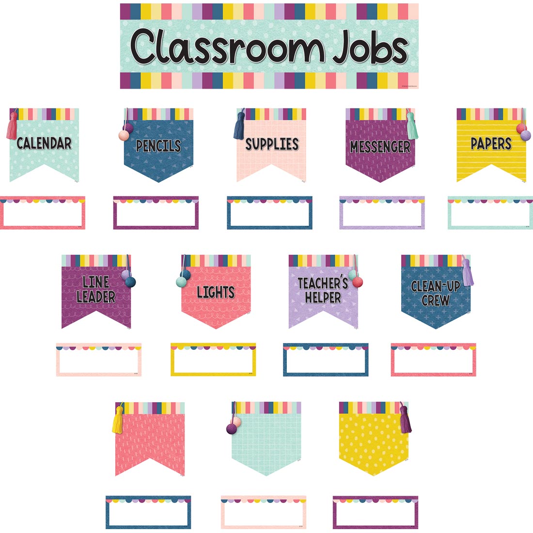 Classroom Jobs Mini Bulletin Board Set from the Oh Happy Day collection by Teacher Created Resources