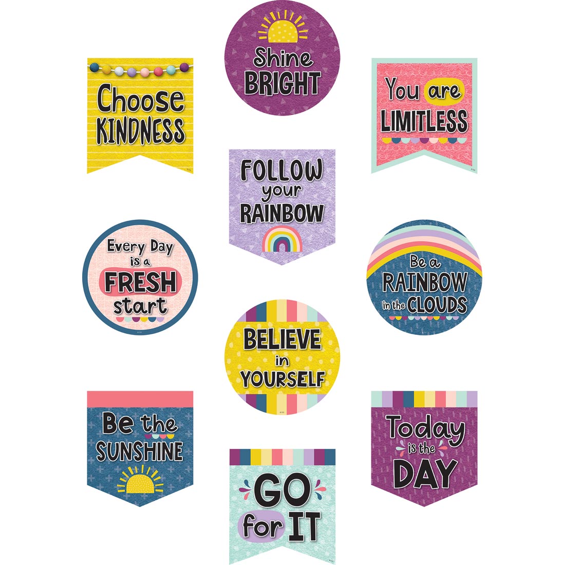 Positive Sayings Accents from the Oh Happy Day collection by Teacher Created Resources