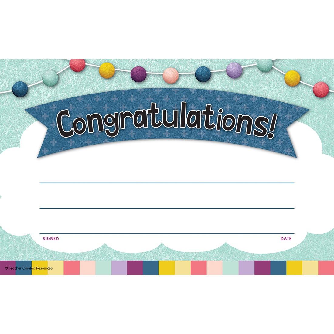 Congratulations Award from the Oh Happy Day collection by Teacher Created Resources