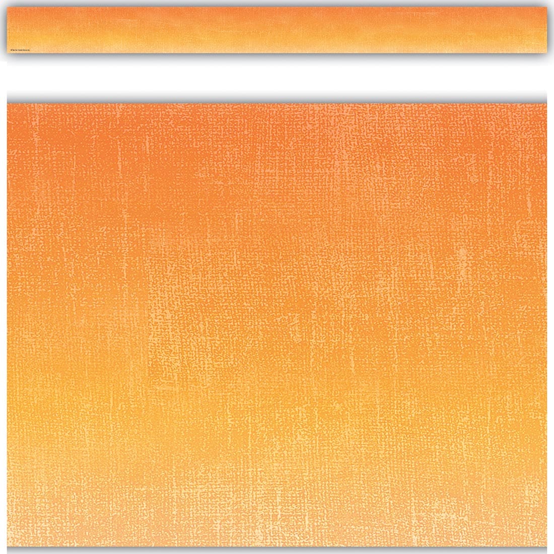 Full view and closeup of the Sunrise Straight Border Trim from the Moving Mountains collection by Teacher Created Resources