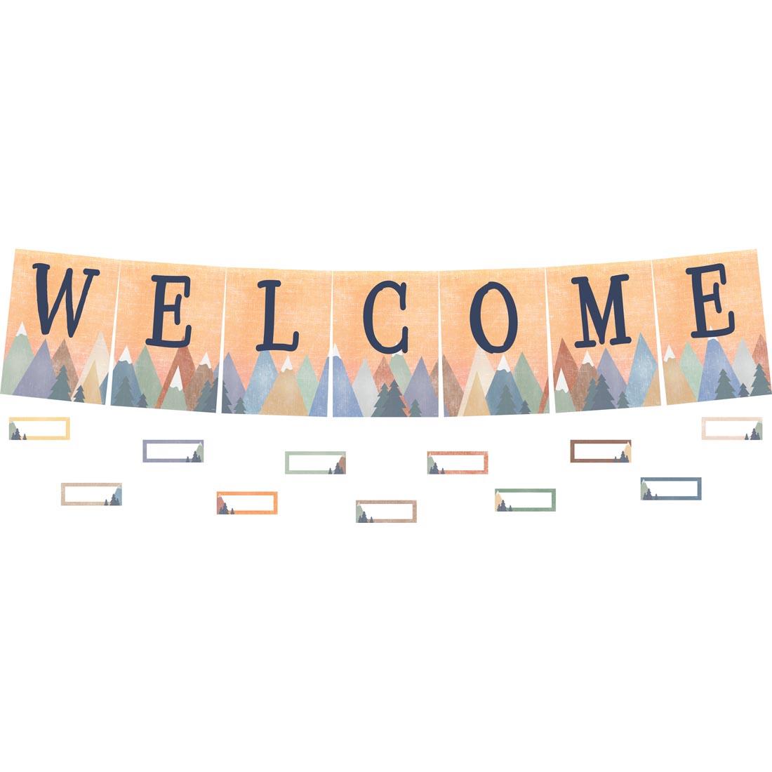 Welcome Bulletin Board Set from the Moving Mountains collection by Teacher Created Resources