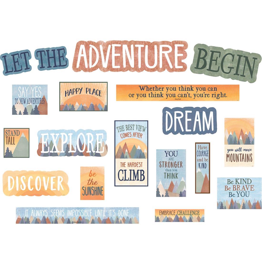 Let the Adventure Begin Mini Bulletin Board Set from the Moving Mountains collection by Teacher Created Resources