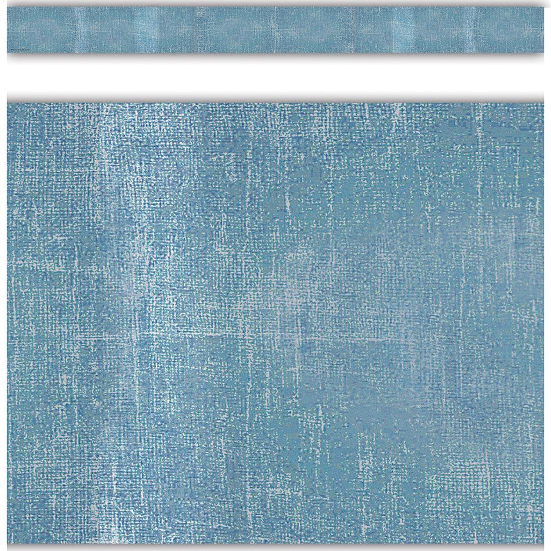 full strip plus a closeup of the Blue Straight Border Trim from the Moving Mountains collection by Teacher Created Resources